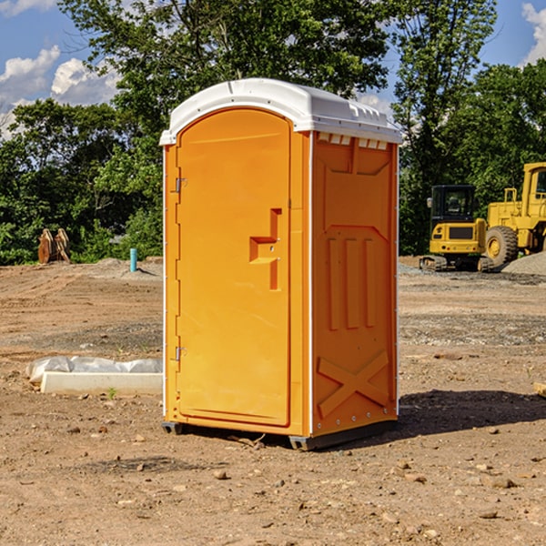 how often are the porta potties cleaned and serviced during a rental period in Portage Ohio